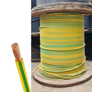 35mm² Single Core PVC Insulated Cable Earth Green Yellow - C.Divine