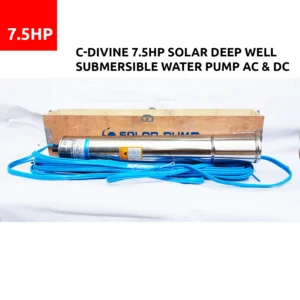 C-DIVINE 7.5HP Solar Deep Well Submersible Water Pump AC & DC Lagos Nigeria