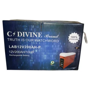 C.Divine LAB12V200AH-P (12V 200Ah/10Hr) Gel Valve Regulated Rechargeable Battery