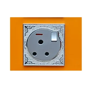 C Divine Queen Gold 15A Socket with Neon 2Gang