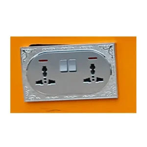 C Divine Queen Gold 20A Socket with Neon 2Gang