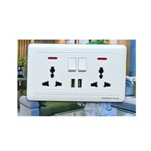 C Divine Western+Plus 13A Socket Double Multi with USB Interface