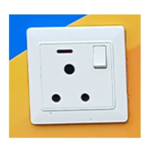 C Divine Western+Plus 15A Socket with Neon 2Gang