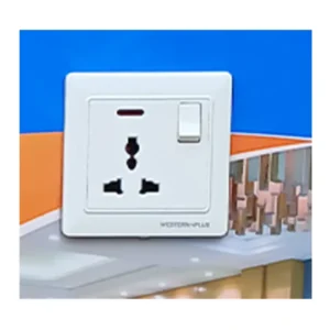C Divine Western+Plus Socket 13A with Neon 1Gang
