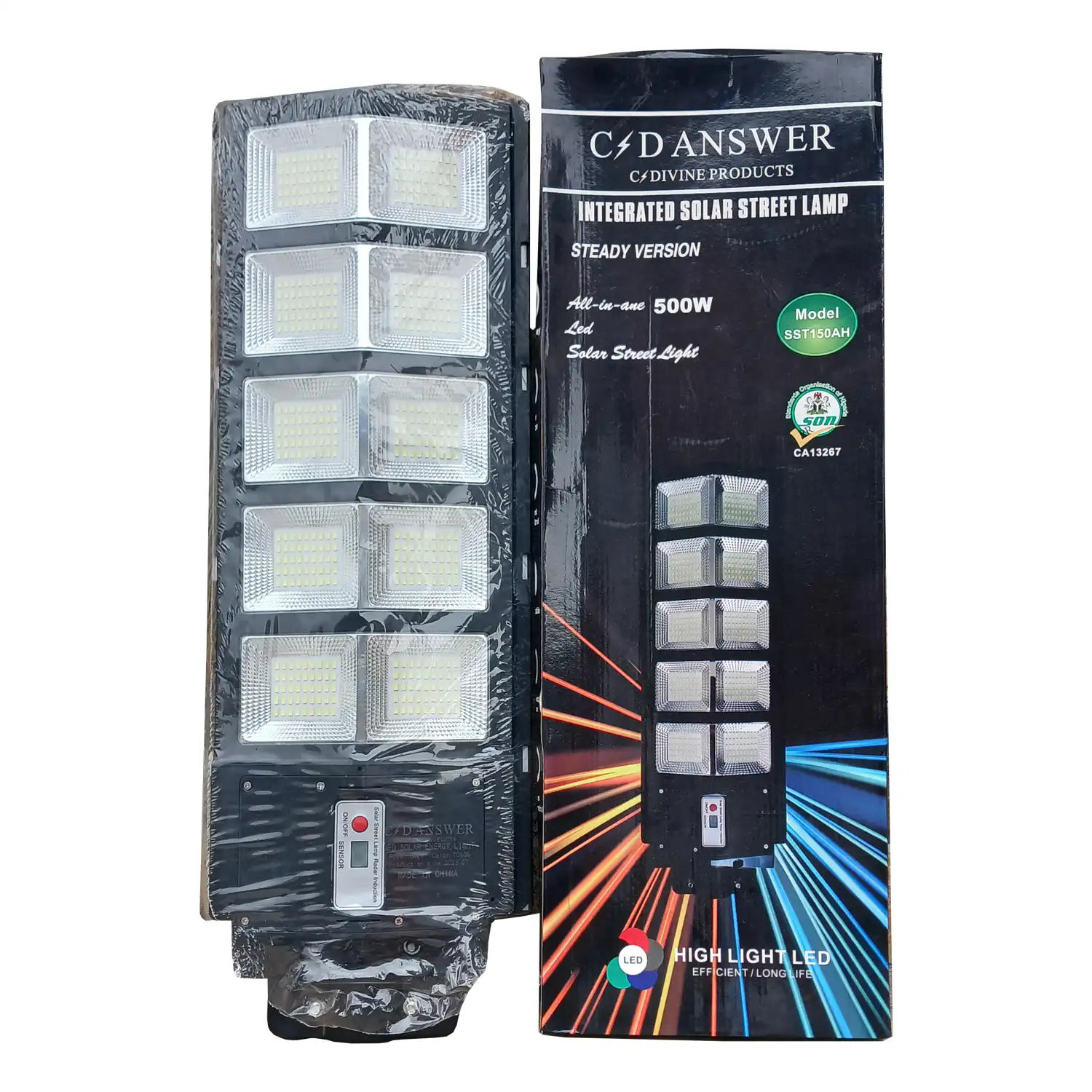 C.Divine 500W All-in-one Integrated Solar Street Lamp